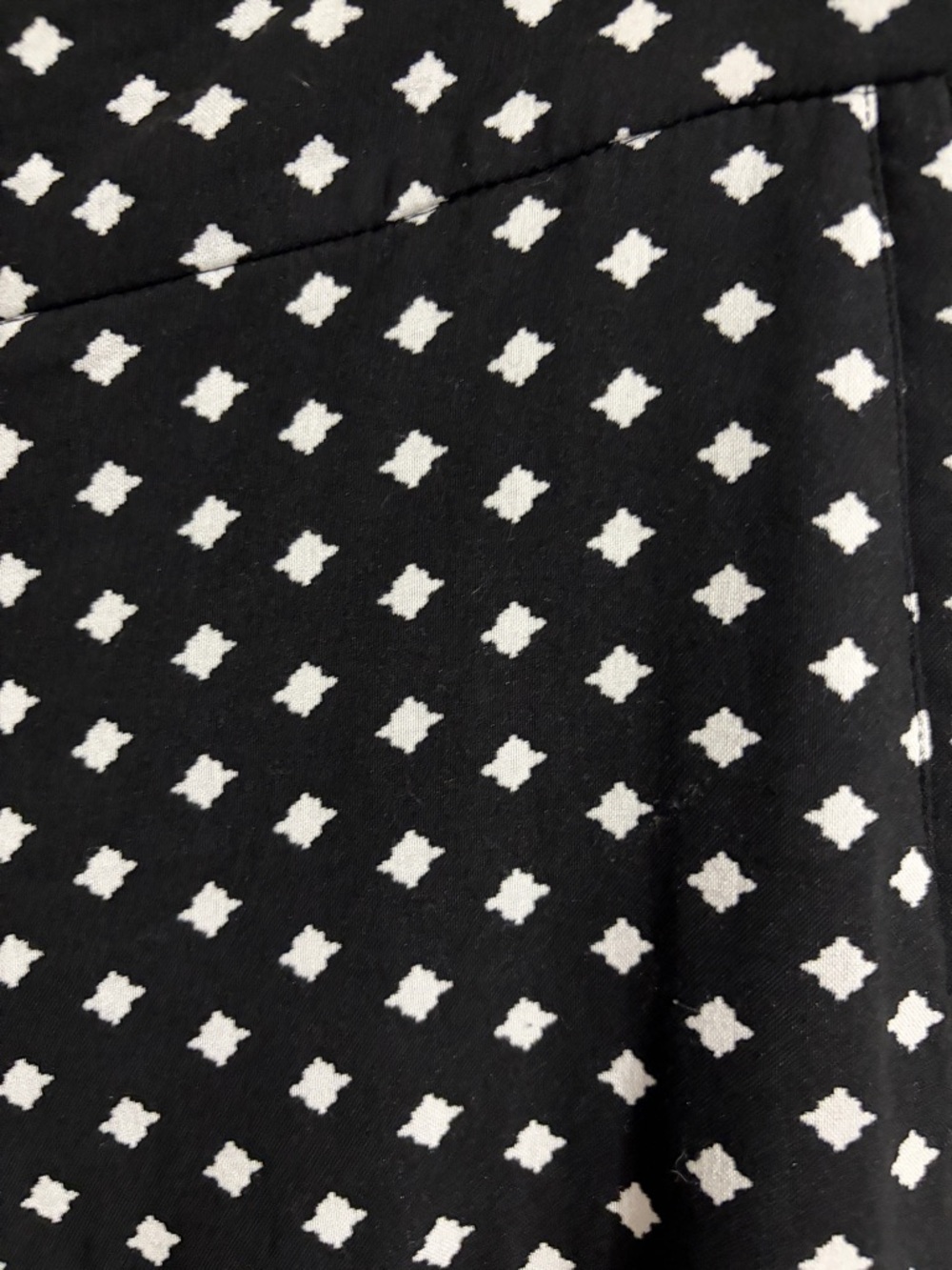 Black and White Polka Dot Stretch Pants - Picture 3 of 6